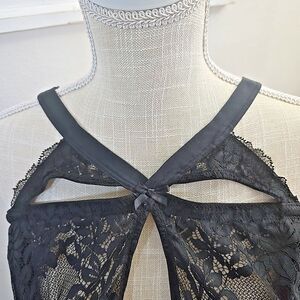 Cacique 44H Front Cross Lace Lightly Lined French Balconette Bra Lane Bryant